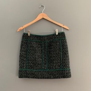 Green tweed JCrew skirt